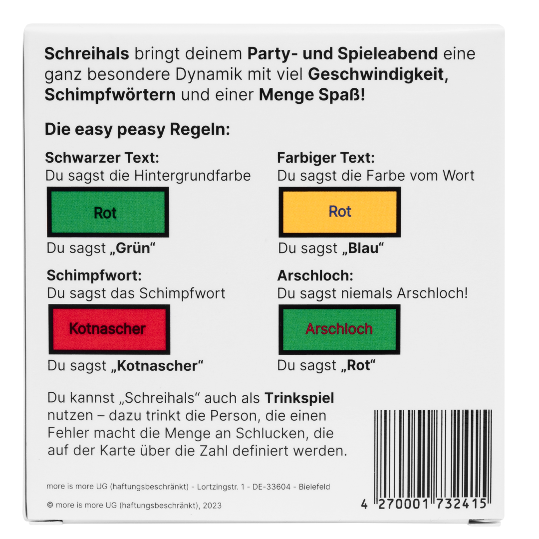 Schreihals – Das Partyspiel mit Schimpfwörtern